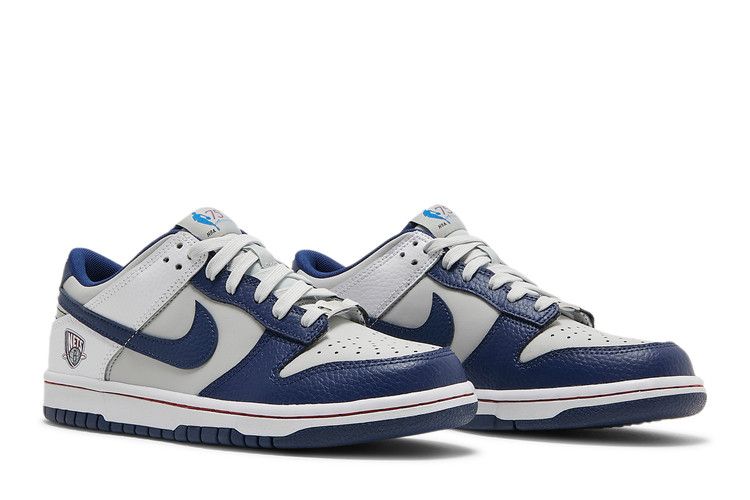 Детские кроссовки Nike Dunk Low EMB 75-летие НБА Бруклин Нетс (GS) Серый туман/Белый/Синяя пустота/Синяя пустота