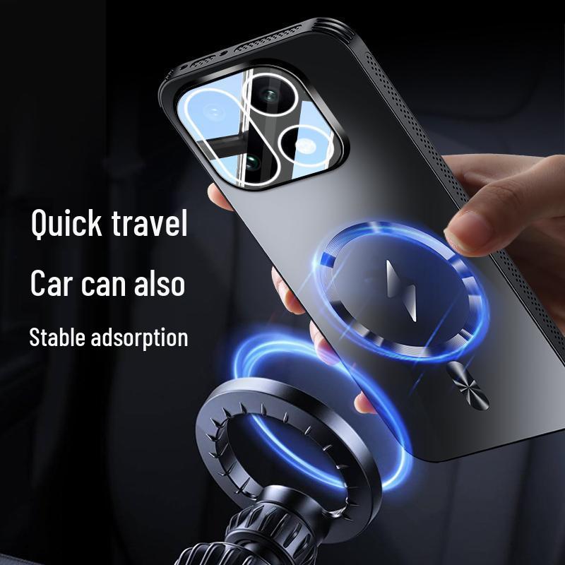 Чехол для телефона OnePlus 15 с защитной пленкой для объектива - Полное покрытие, Матовый, Противоударный, Теплоотводящий, Магнитный, Легкий