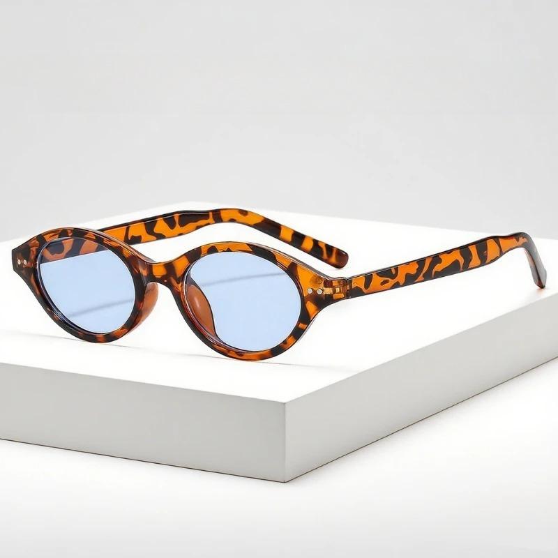 Retro Small Oval Sunglasses Women's Men's Sunshade UV400 Sun Glasses Optional Lenses for Outdoor Sports Sun Protection Glasses