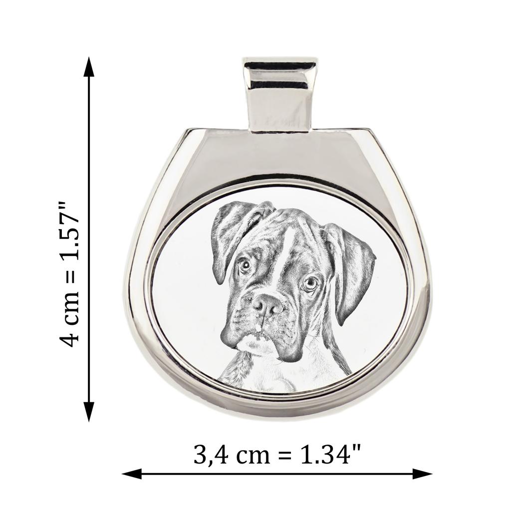 Bokser, Boxer Iii - Naszyjnik Z Psem, Personalizowana Zawieszka Ze Zdjęciem, Wyjątkowy Naszyjnik Dla Kobiet I Mężczyzn Marki Art-Dog