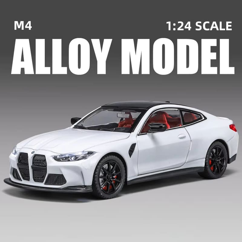 1:24 M4 G82 Coupe литой под давлением сплав спортивный автомобиль модель игрушечный гоночный автомобиль имитация звук и свет амортизатор инерционный детский подарок