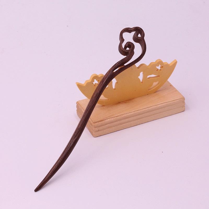 Hair Clasp Ladies Gift Wooden Vintage Ebony Accessories Guajacwood Hairpin
