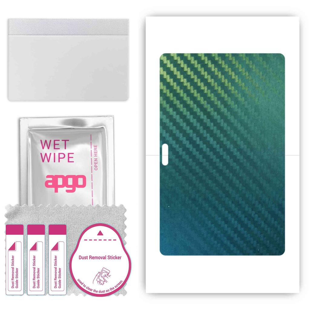 apgo Protective Skin Sticker for the back compatible with Teclast M16, Wrap Film, Foil, Vinyl - Pattern Carbon Chameleon CAKA1