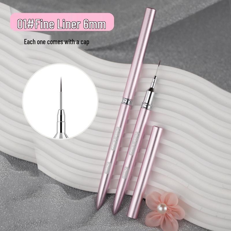 Ultra-Fine French Tip Cross-Stitch & Nail Art Pen - Metallic Cat Eye Flower Outliner