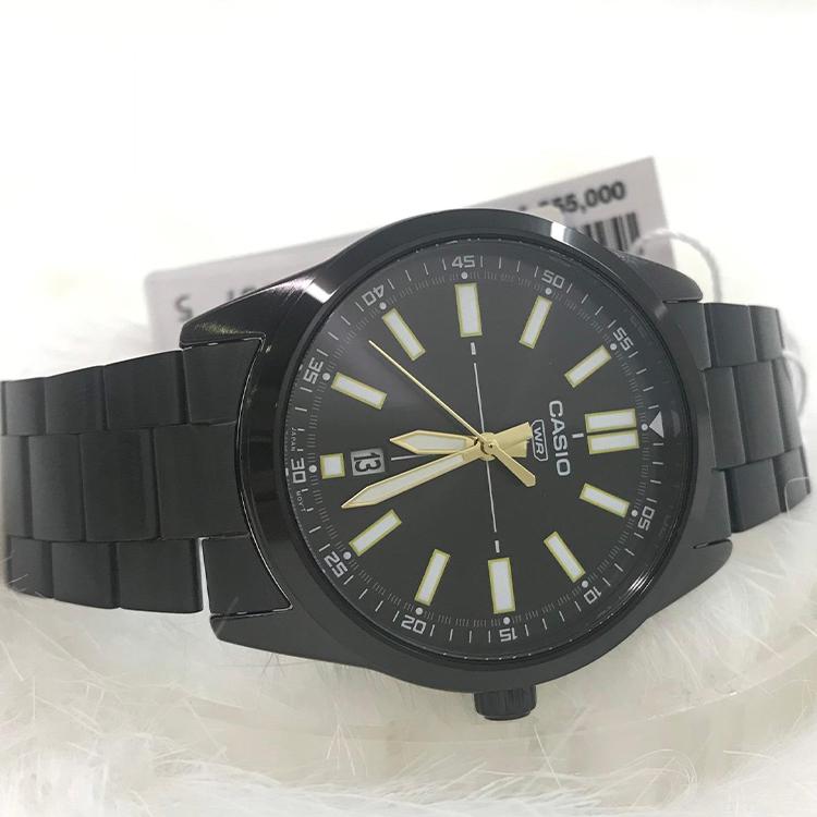 Casio Мужские часы Стандартной серии Черные MTP-VD02B-1E MTP-VD02B-1E