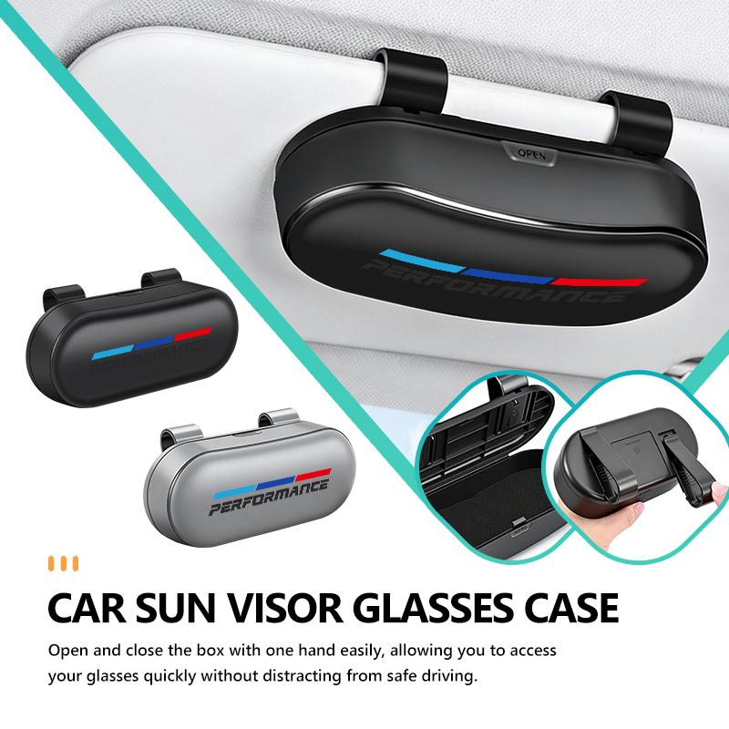 Car Glasses Holder Sun Visor Storage Case Anti-Scratch Protection Box For BMW M M2 M3 M4 M5 M6 E46 E90 E60 F30 E39 X1 X3 X4 X5 VR7
