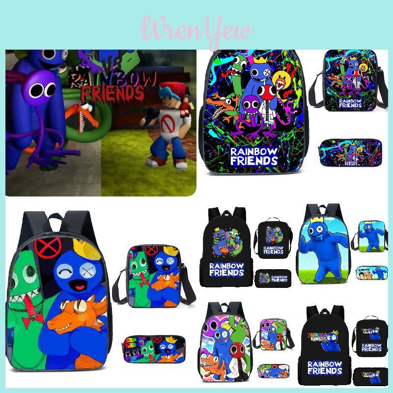 Рюкзак в уличном стиле Rainbow Friends для студентов, объем 20 л, ткань Оксфорд, прочный и модный
