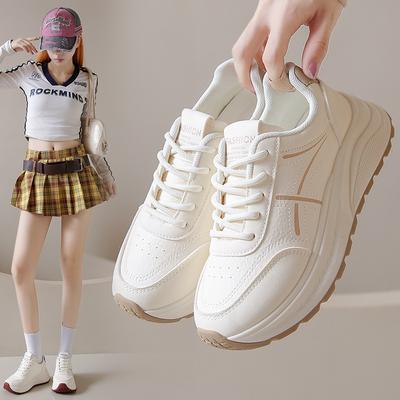Ins корейская версия новых кроссовок для женщин 2025 осень студенческие спортивные беговые кроссовки повседневная обувь увеличение высоты платформы HB950