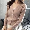 Knitted Cardigan Women's Thin Loose and Lazy Summer and Autumn Outer Wear Long Sleeved V-neck Sweater