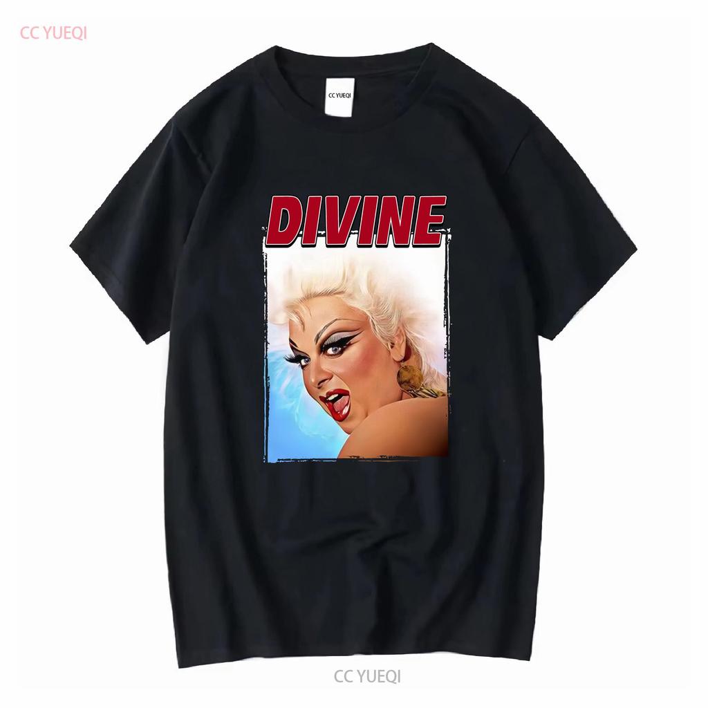 Popular Divine Drag Queen Classic Unisexs T Shirt Black Size S XL vintage Washed Soft Comfortable graphic streetwear homme