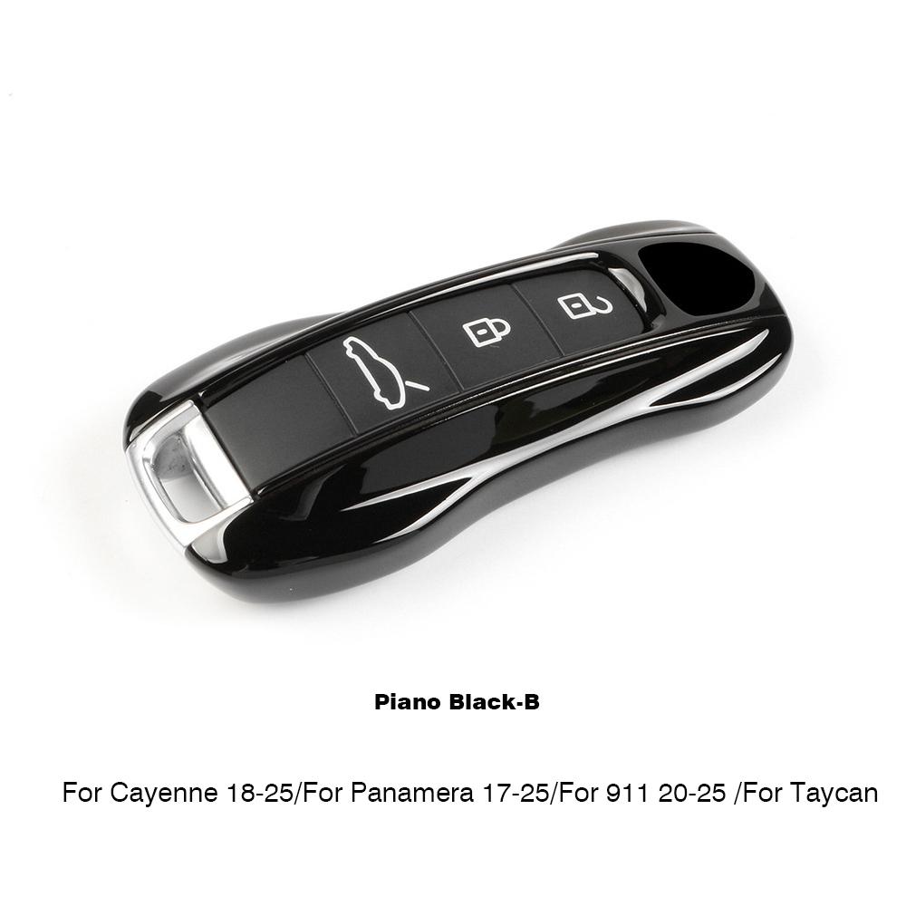 UZAI1 For Porsche Panamera Cayenne Macan 718 Cayman Boxster 911 Taycan Car 92 Personalized Key Case Protective Shell Remote Fob Cover