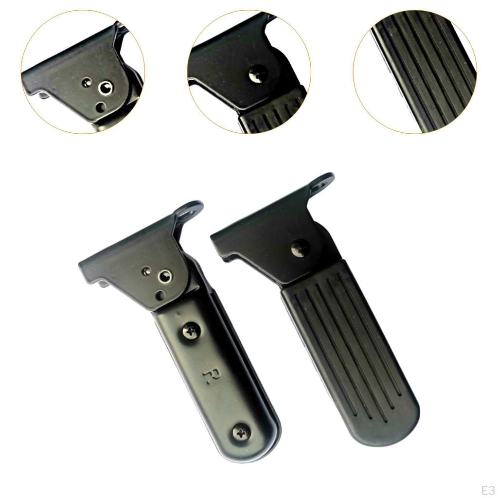 2 шт. Передние педали для электровелосипеда, подножки для скутеров, нескользящие, прочные, универсальные, легкие подножки