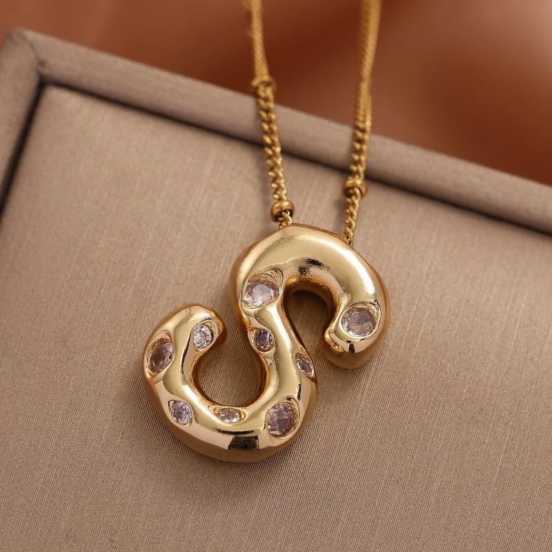 Ladies' Diamond Metal Necklace, Heavy Craftsmanship Premium Design Initial Necklace, Gift for Women, Holiday Present, Party Jewelry.