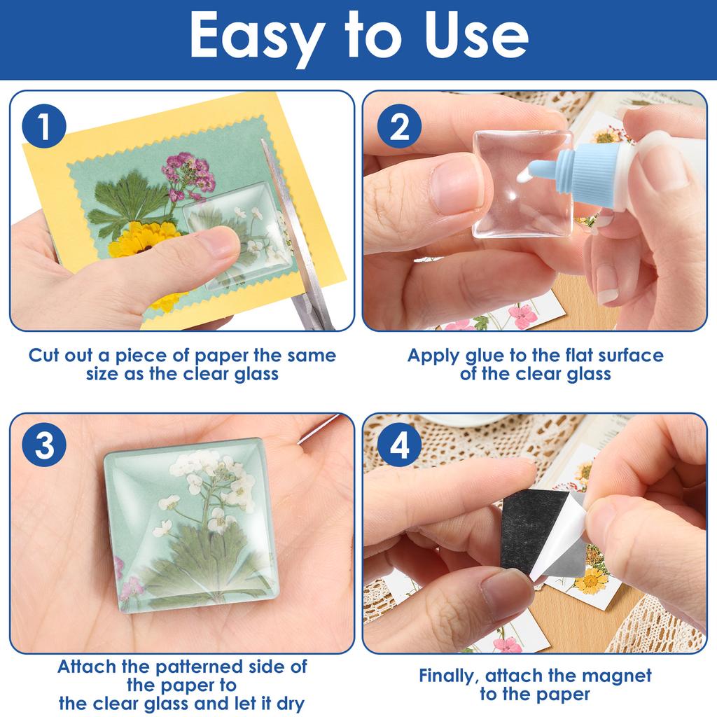 Набор для поделок «Сделай сам» 72 шт. Магнит на холодильник Квадрат/Сердце Магнит на холодильник с клейкой основой Магниты для офиса, класса, домашнего декора