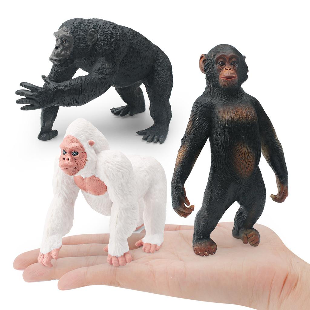 Supply Simulation Forest Animals 3 Types Of Orangutan Model White Orangutan Chimpanzee Solid Static Ornament Toys