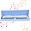 24-Hole Professional Mouth Organ, Diatonic Harp, Loud Sound C Key Harmonica, for Students, Children, and Home Entertainment (Blue)