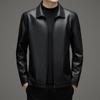 Spring and Autumn Genuine Leather Jacket Men's Large Size Lapel Sheepskin Leather Jacket Dad Clothes