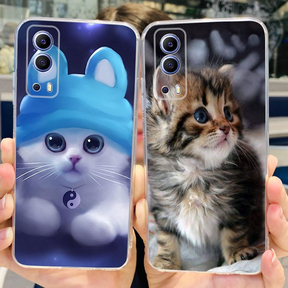 For Vivo Y72 5G Y52 5G Y75s 5G Phone Mask Back Cover 2024 New Fashion Stylish Clear Pattern Coques For Vivo V2041 2053 Soft Case