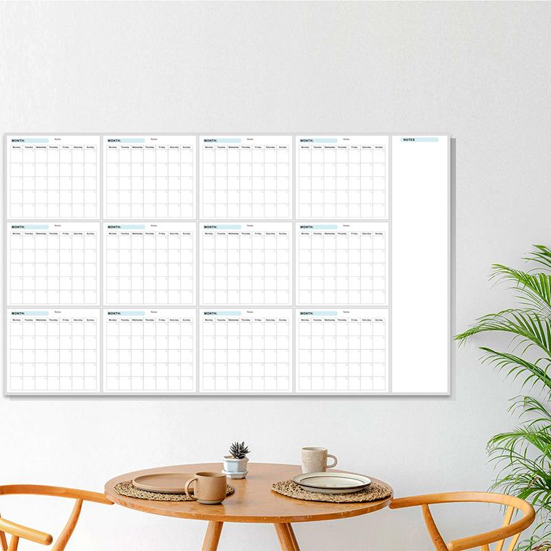 Очень большой недатированный стираемый стираемый планер на год 35X58 дюймов для дома, школы и офиса