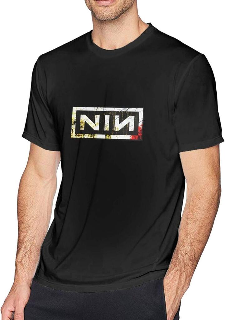 Nin Logo Herren Tops Kurzarm T Shirt Outdoor Sport Casual Cotton Tee