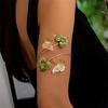 White Butterfly Flower Arm Cuff Gold Color Flower Cuff Arm Ring Vintage Spiral Arm Bracelet  Gifts