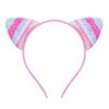 Glitter Cute Cat Ears Headband Kitty Headband Women Girls Kids Sparkly Hair Metal Hoop Shiny Hair Bands Hair Accessories