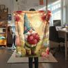 1 шт. Фланелевое одеяло с принтом ко Дню святого Валентина, Высококачественное, Удобное для всех сезонов, Декор для дома, Идеально в качестве подарка на Рождество, День рождения