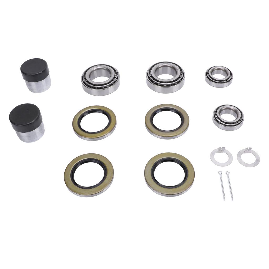 2 Sets Trailer Wheel Hub Bearing Kit with Bearing Protectors 25520 LM67010 for 1 1 4in and 1 3 4in 5200lbs Axle Spindles