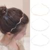 Women Metal Headband Geometry Wave Shape Hair Hoop Non-Slip Elastic Design Bang Hairband Hair Accessories