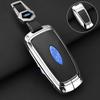 Leather Car Key Case Protector Cover for Ford Fusion Mustang Explorer F150 F250 F350 EcoSport Edge S-MAX Ranger Lincoln Mondeo