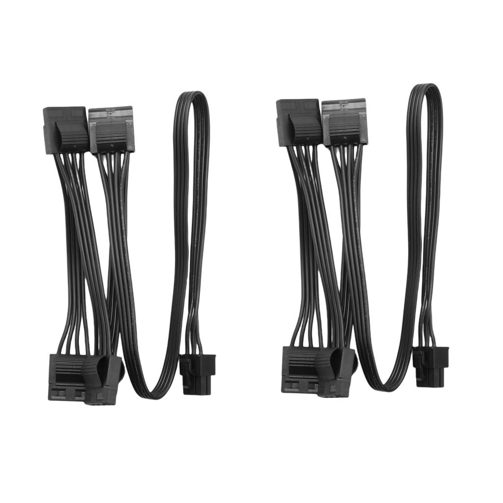 ABBY-2X 6-контактный к 4 Molex Модульный кабель питания 6-контактный к 4 IDE кабелю Для CORSAIR RM1000X RM850X RM750X RM650X RM550X
