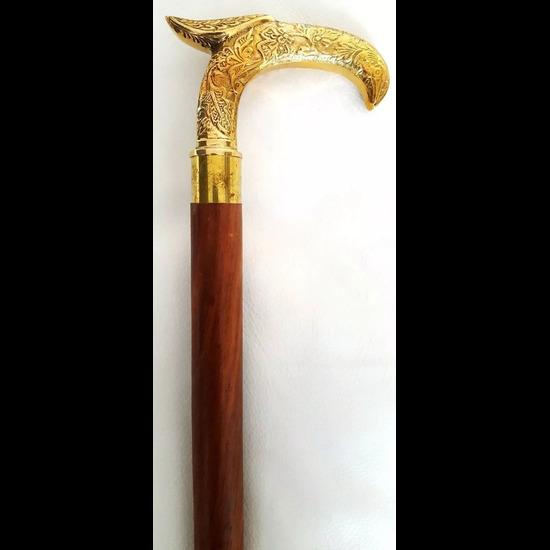 Шлем для дайвинга с головой орла в классическом стиле, коричневая деревянная трость для ходьбы