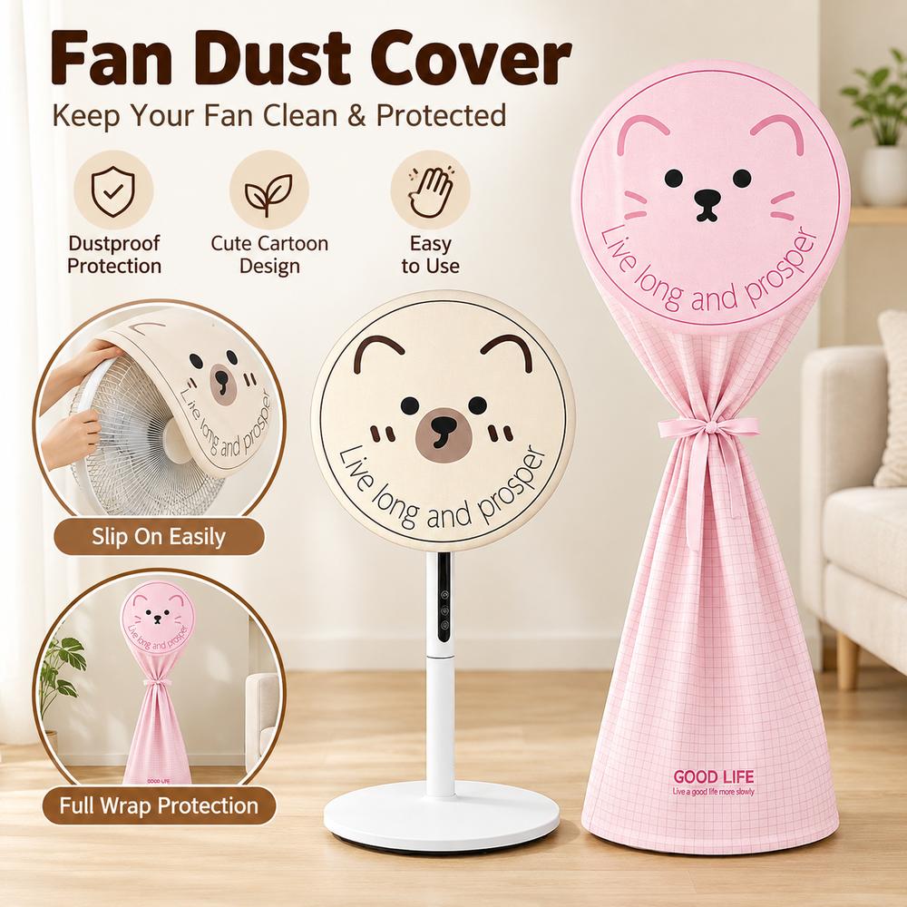 Dustproof Fan Dust Cover Round Shape Floor Fan Cover Standing Electric Fan Cover Home Use
