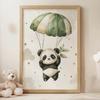 Plakat Panda Na Spadochronie - Bezkresne Niebo Plakat Panda Na Spadochronie - Bezkresne Niebo, 30X40 Cm, Rama Aluminiowa Złota, Papier Matowy 230 Gsm