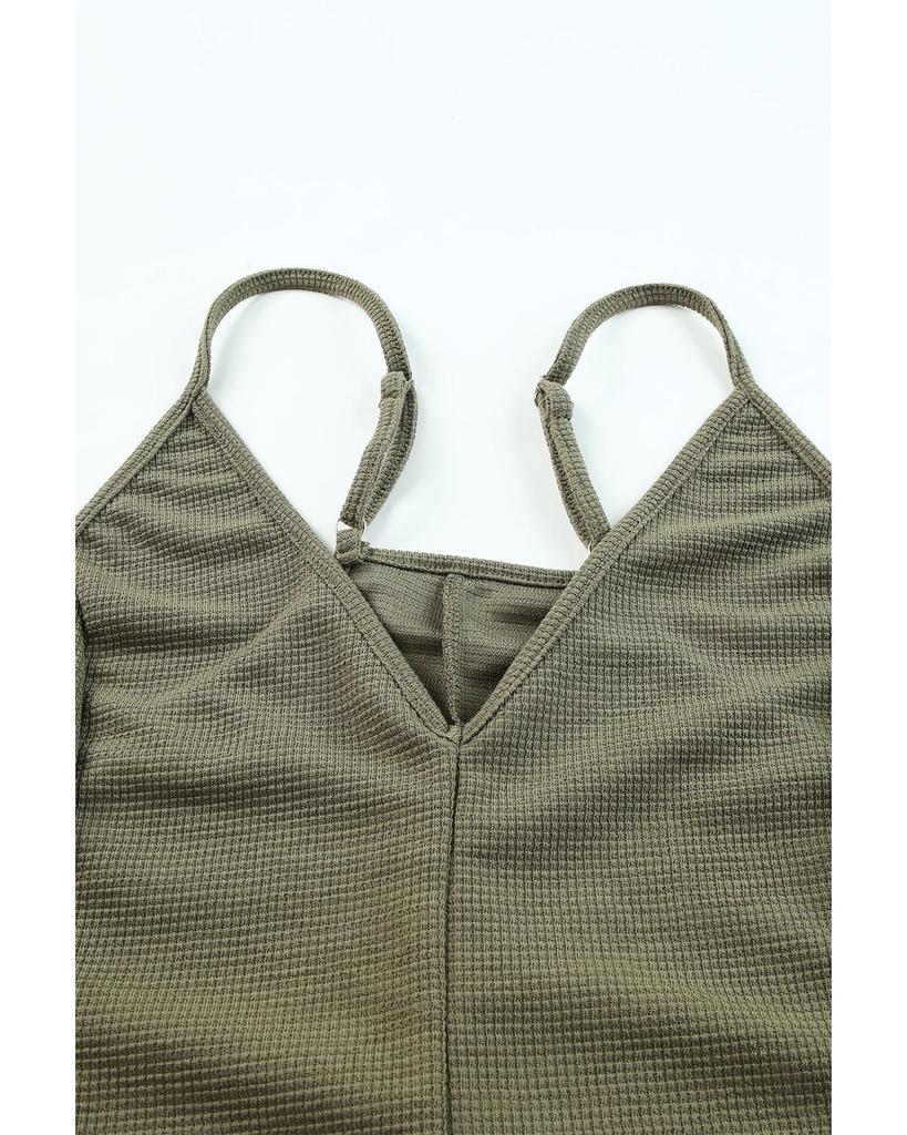 Azura Exchange Комбинезон с V-образным вырезом и карманами