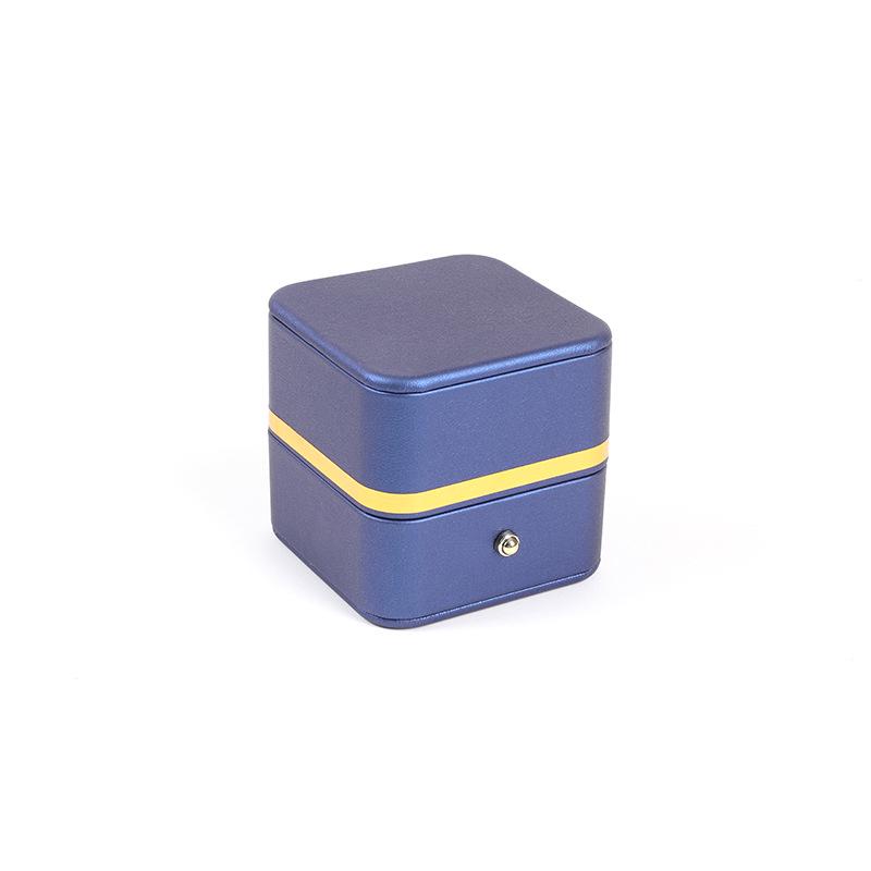 Роскошная шкатулка из искусственной кожи с золотой окантовкой для колец, подвесок, браслетов