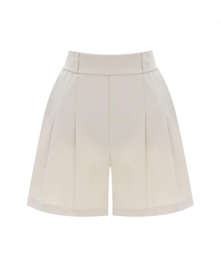PAIGEFLYNN Back-Banded Pintuck Shorts_P6Bpt003C