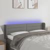 VidaXL LED Headboard Bedroom Furniture Double Bed Accessory Head of Bed Frame Interior Dark Grey 3123375