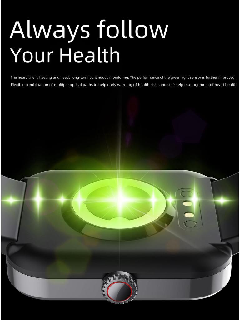 Умные часы F57L: 1,91'' HD Экран, Монитор Сердечного Ритма и Кислорода в Крови, Спортивный Браслет