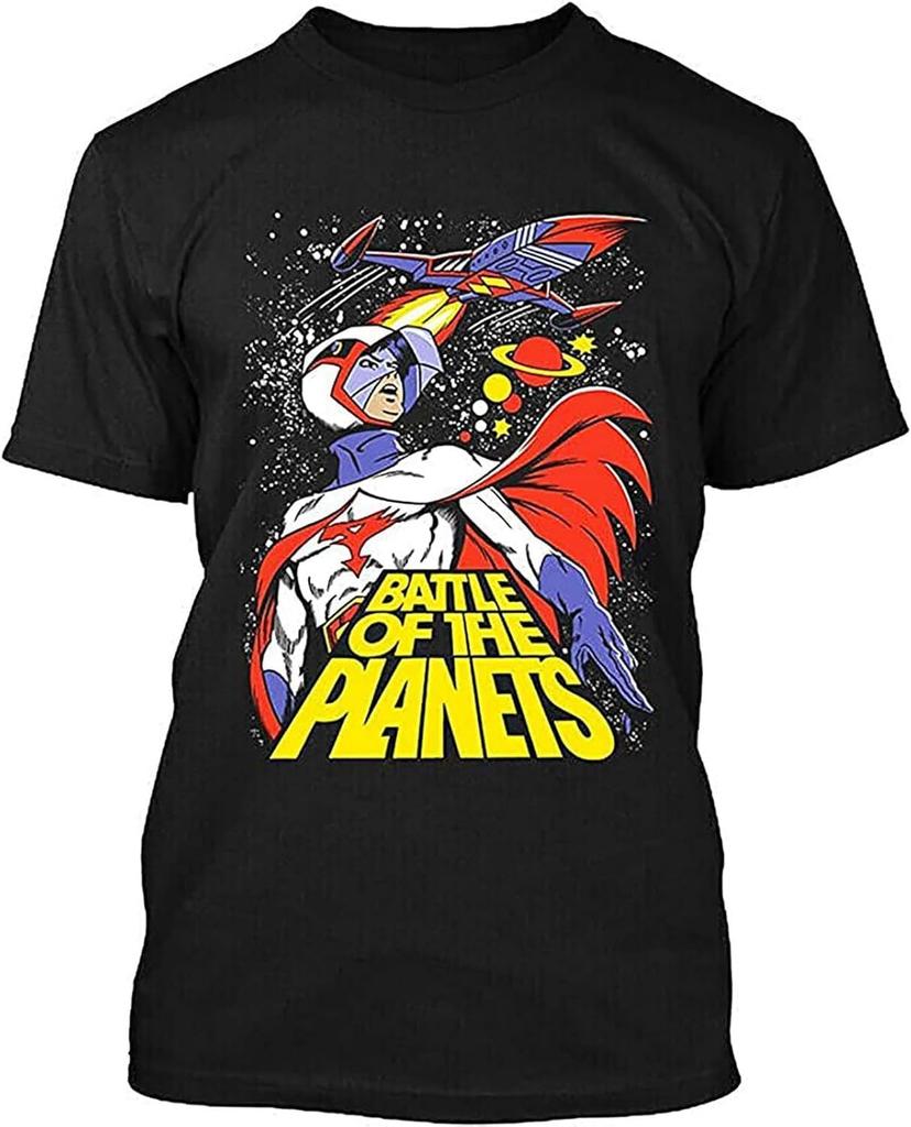 Battle of The Planets Cotton Tee Mens T Shirt Black