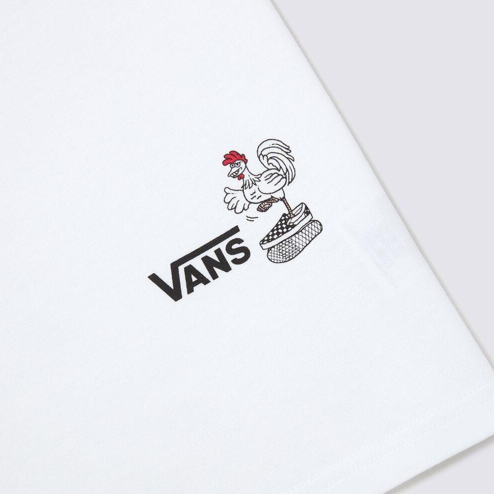 Vans T Shirts Men's White Crew Neck Moderate Straight Fit VN00092UWHT1