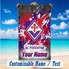 Beach Towel Custom Name Text, Quick Dry Large Towel For Beach HomeFiorentina FC