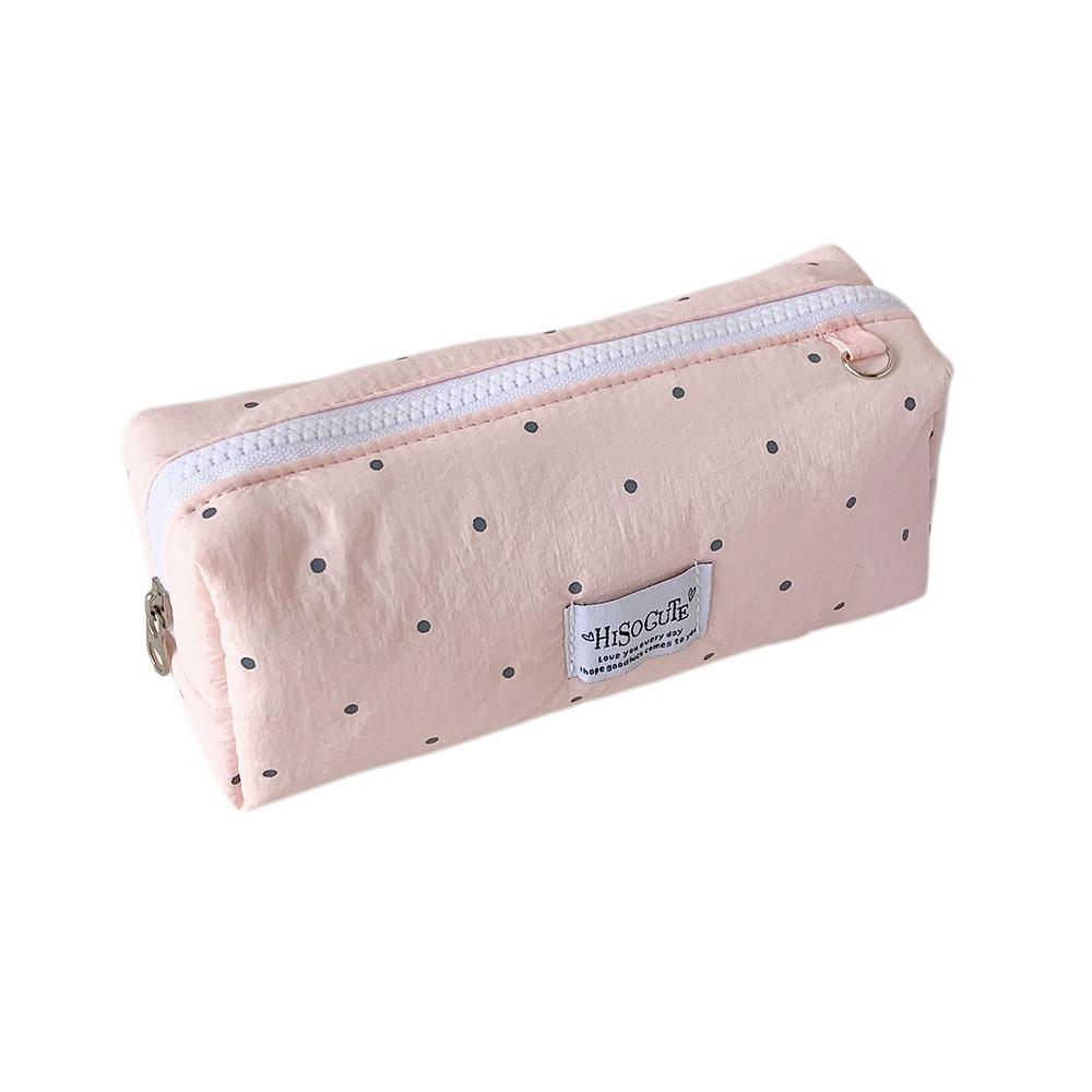 Pencil Pouch Korean Style Pen Bag Large Capacity Cloth Stationery Bag Y2k Dots Pencil Case  Office