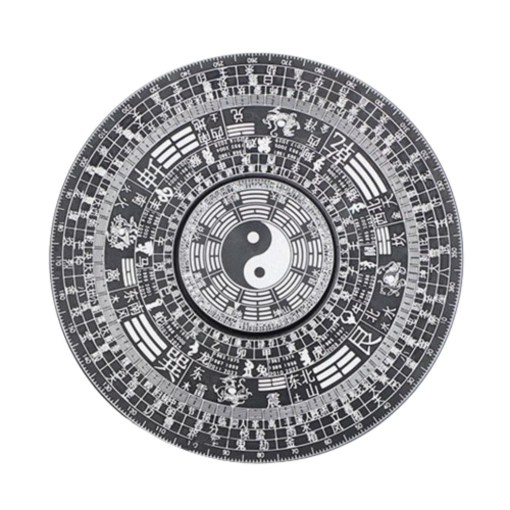 Алюминиевый цинковый цинковый сплав Тайцзи Гироскоп на кончике пальца Багуа Узор Зодиак Вращающиеся игрушки Расслабляющая игрушка Офис