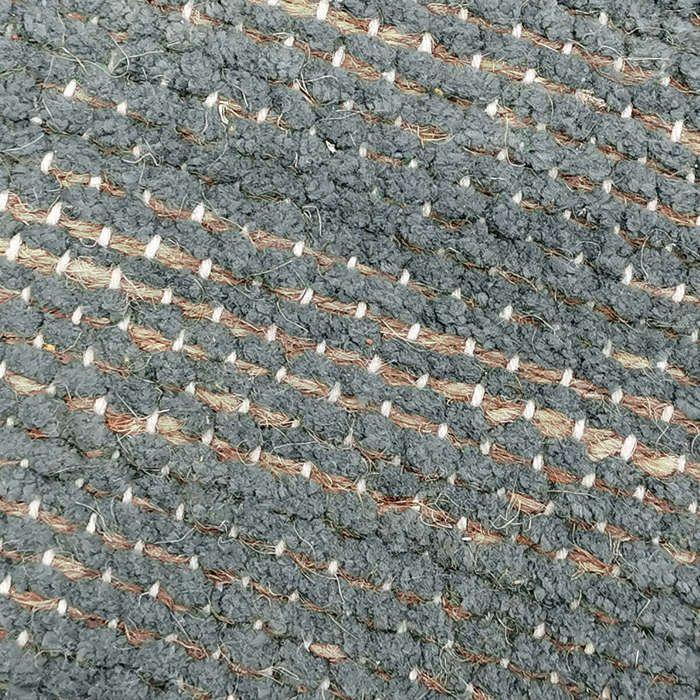 Tapis artisanal en jute et coton chenille gris clair 120x170