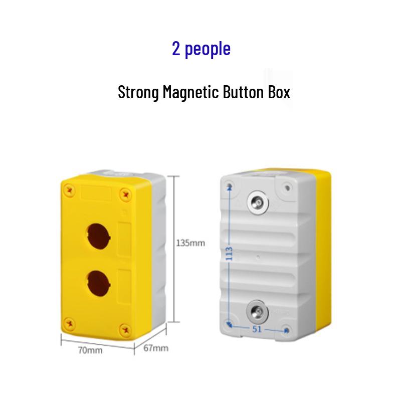 Strong Waterproof Magnetic Button Box: 1234-Position, Emergency Stop & Start Single Hole Control Switch.