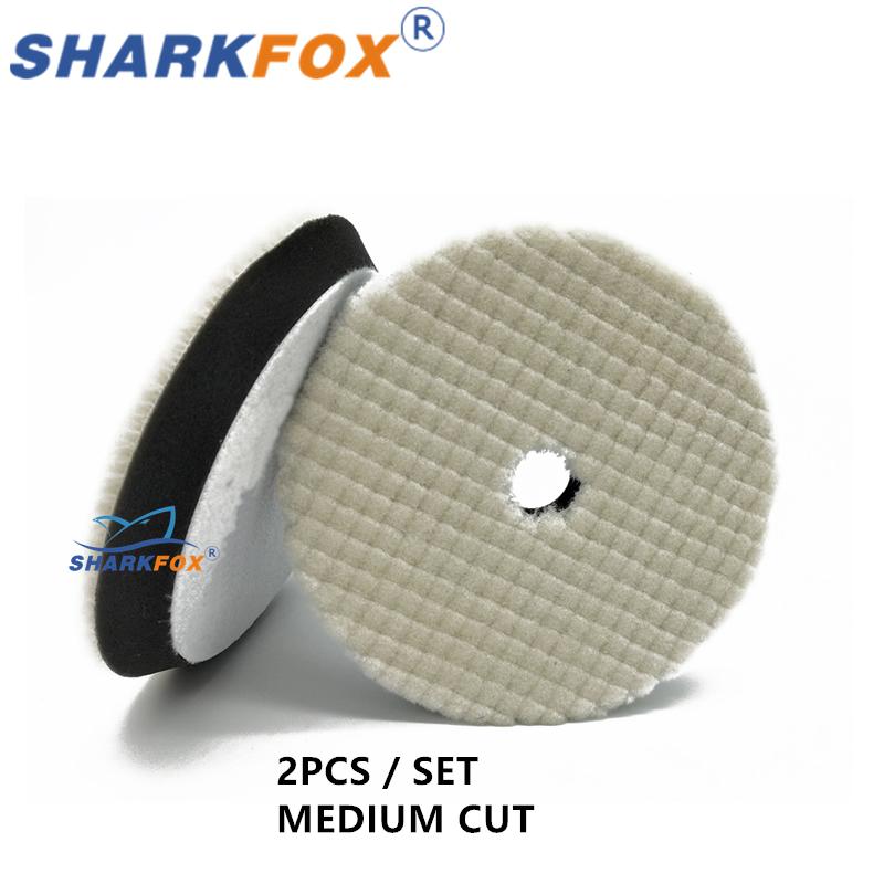 Sharkfox Wool Car Polishing Pads Polishing Disc Car Polish Buffing Pads 125/150mm Car Polisher Buffing Waxing Tool