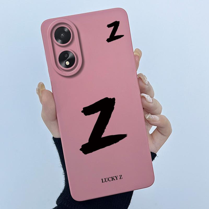 Чехол для Oppo A18 A38 A58 A78 4G Чехол Защита камеры Минималистичный Буквы Жидкий силикон Мягкие задние крышки для Oppo A 38 A 18 Корпус