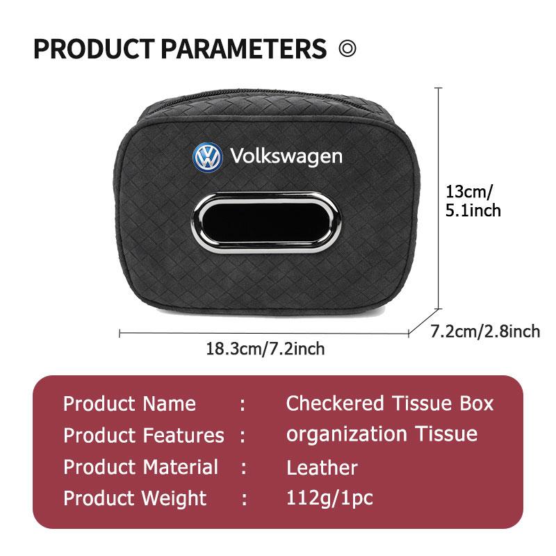 BIG1 Car Paper Towel Bag Back Rest Hanging Tissue Box With Fix Strap For Volkswagen VW Golf 4 5 6 7 Polo Jetta Sagitar Magotan Passat