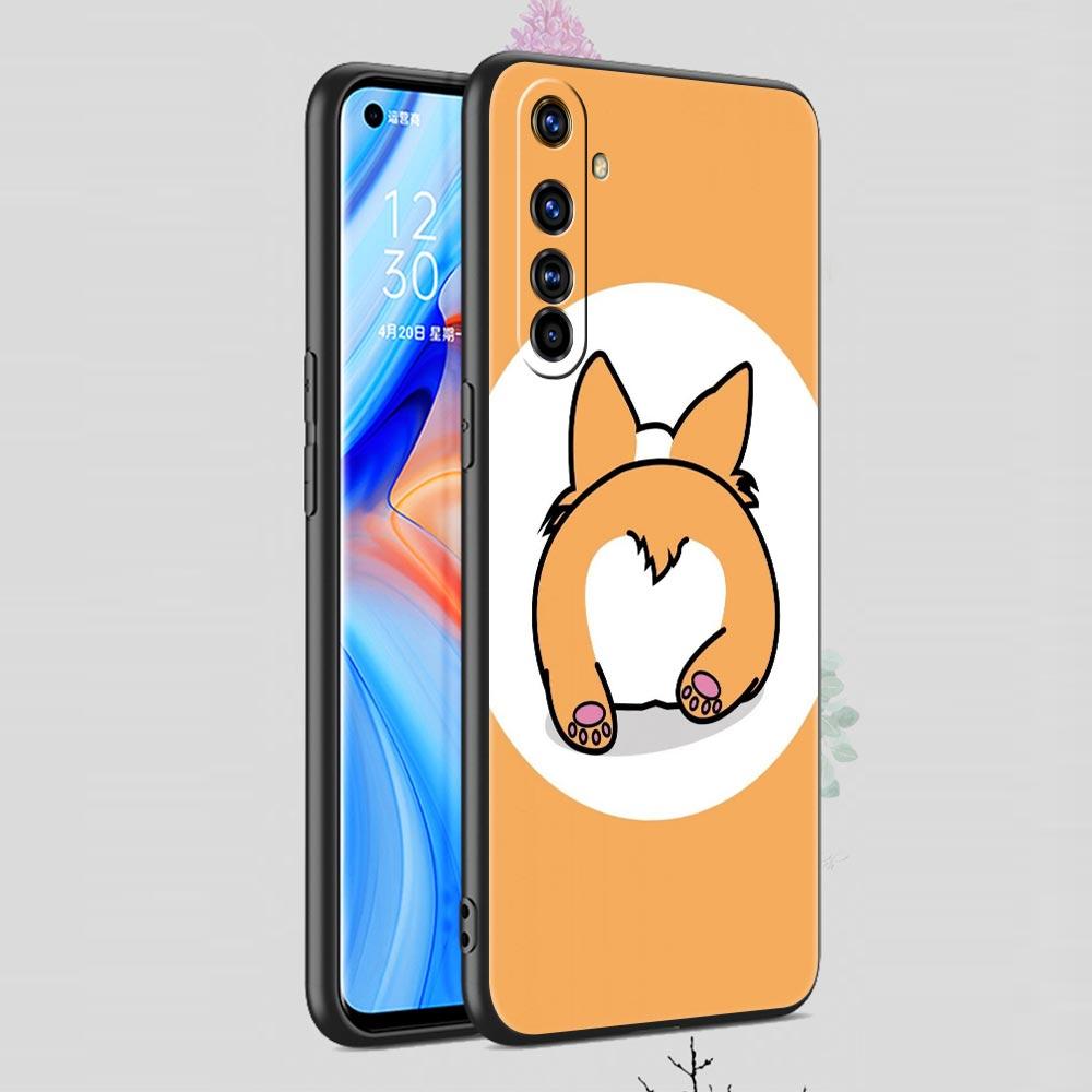 Cute Corgi Dog Case For Realme C67 C63 C55 C53 C35 C25 C21 GT 2 3 5 6 10 11 12 13 Pro Plus 5G Soft TPU Phone Cover Fundas Capas